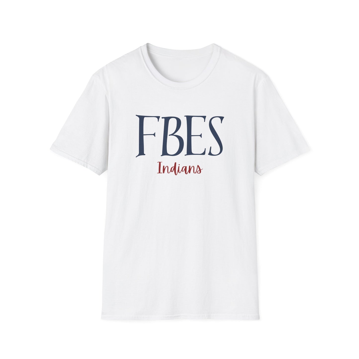 **FBES** Elementary Indians Unisex Softstyle T-Shirt, School Spirit Tee, Custom T-Shirt, Casual Wear, Student Apparel, Gift for Teachers