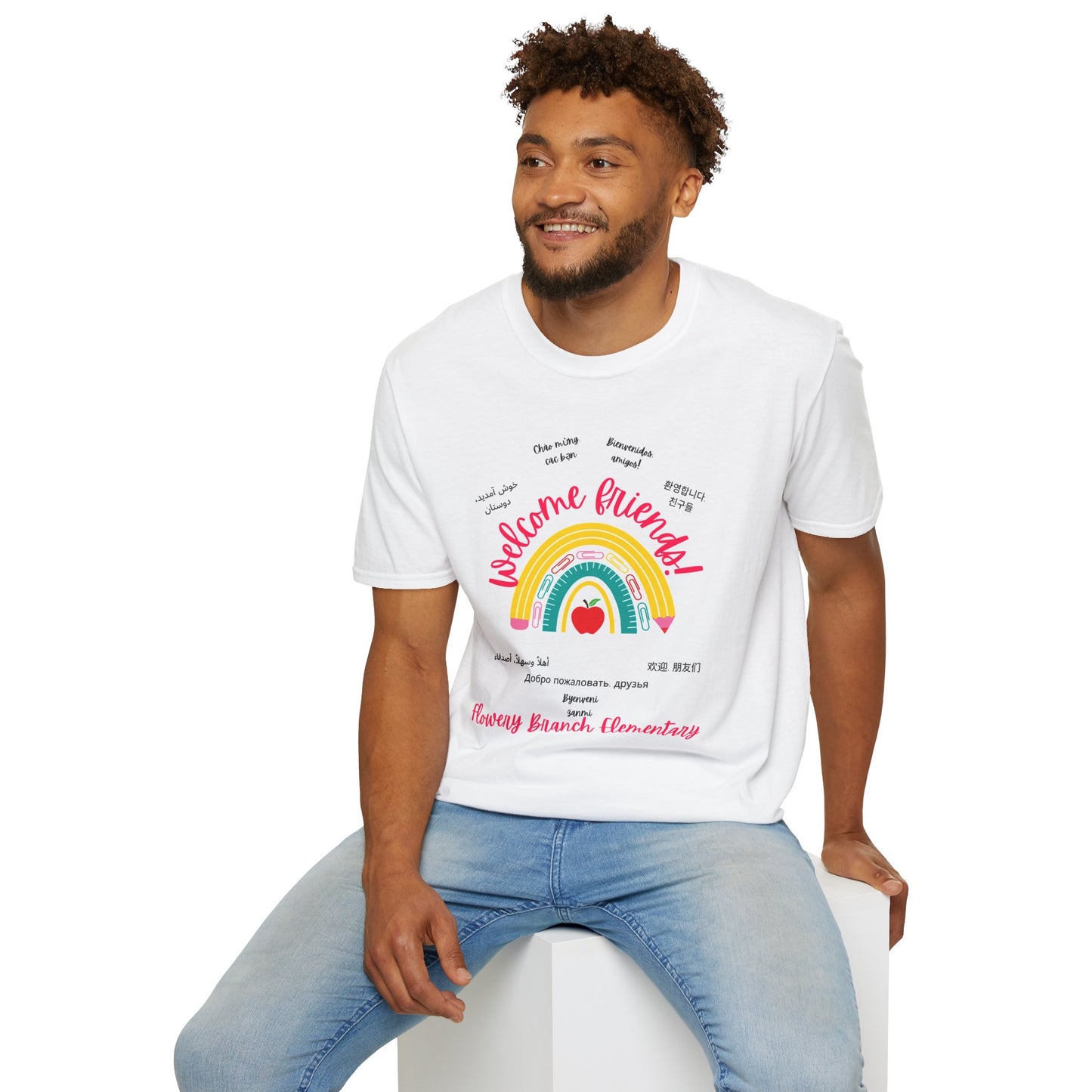 *FBES specific* Multilingual Welcome Friends Softstyle T-Shirt