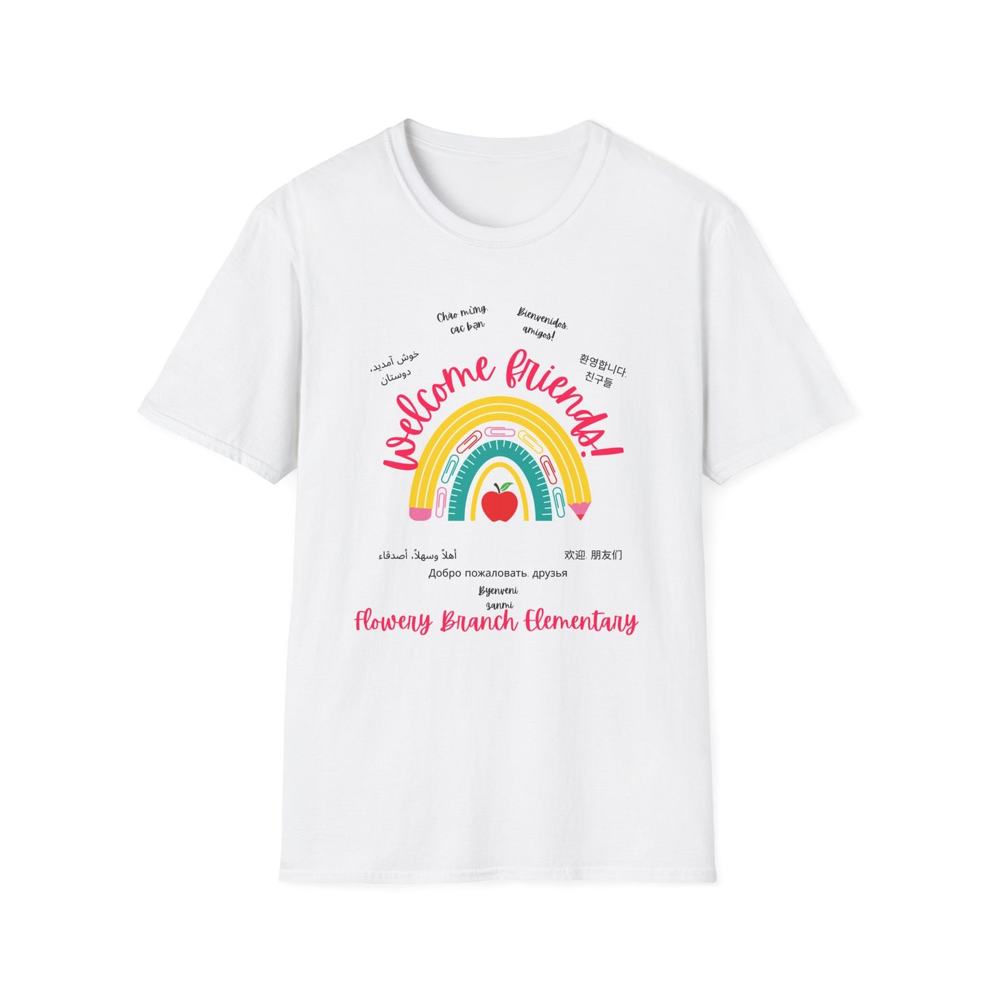 *FBES specific* Multilingual Welcome Friends Softstyle T-Shirt