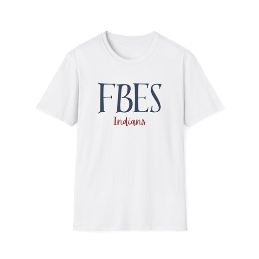 **FBES** Elementary Indians Unisex Softstyle T-Shirt, School Spirit Tee, Custom T-Shirt, Casual Wear, Student Apparel, Gift for Teachers