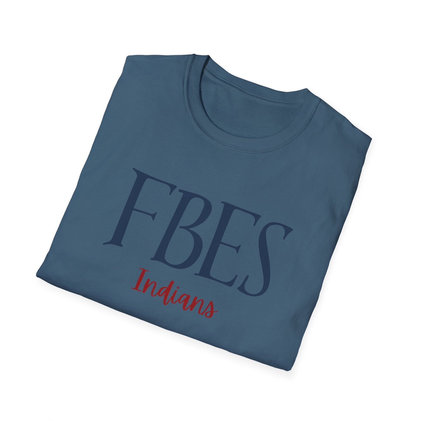 **FBES** Elementary Indians Unisex Softstyle T-Shirt, School Spirit Tee, Custom T-Shirt, Casual Wear, Student Apparel, Gift for Teachers