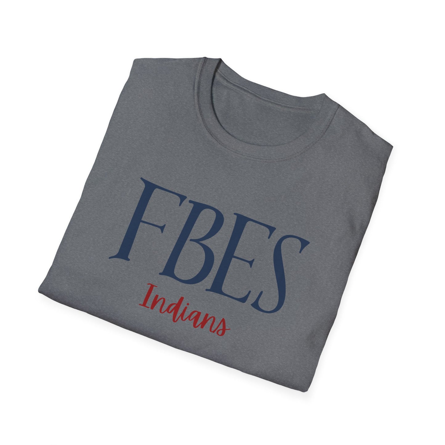 **FBES** Elementary Indians Unisex Softstyle T-Shirt, School Spirit Tee, Custom T-Shirt, Casual Wear, Student Apparel, Gift for Teachers