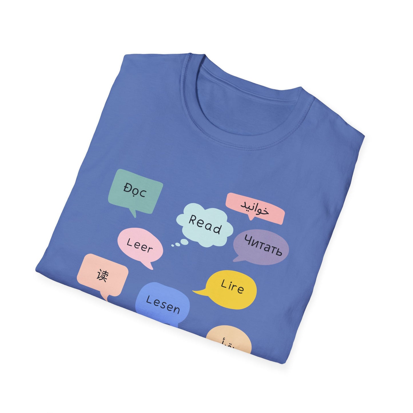 Multilingual Reading T-Shirt, Fun Language Tee, Book Lover Gift, Educational Shirt, Casual Wear for Readers
