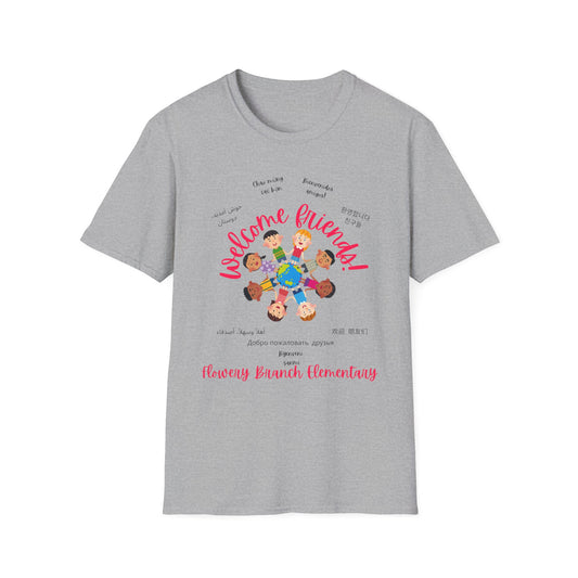 *FBES* Multilingual Welcome Friends Softstyle T-Shirt - ESOL Inclusion Back to School