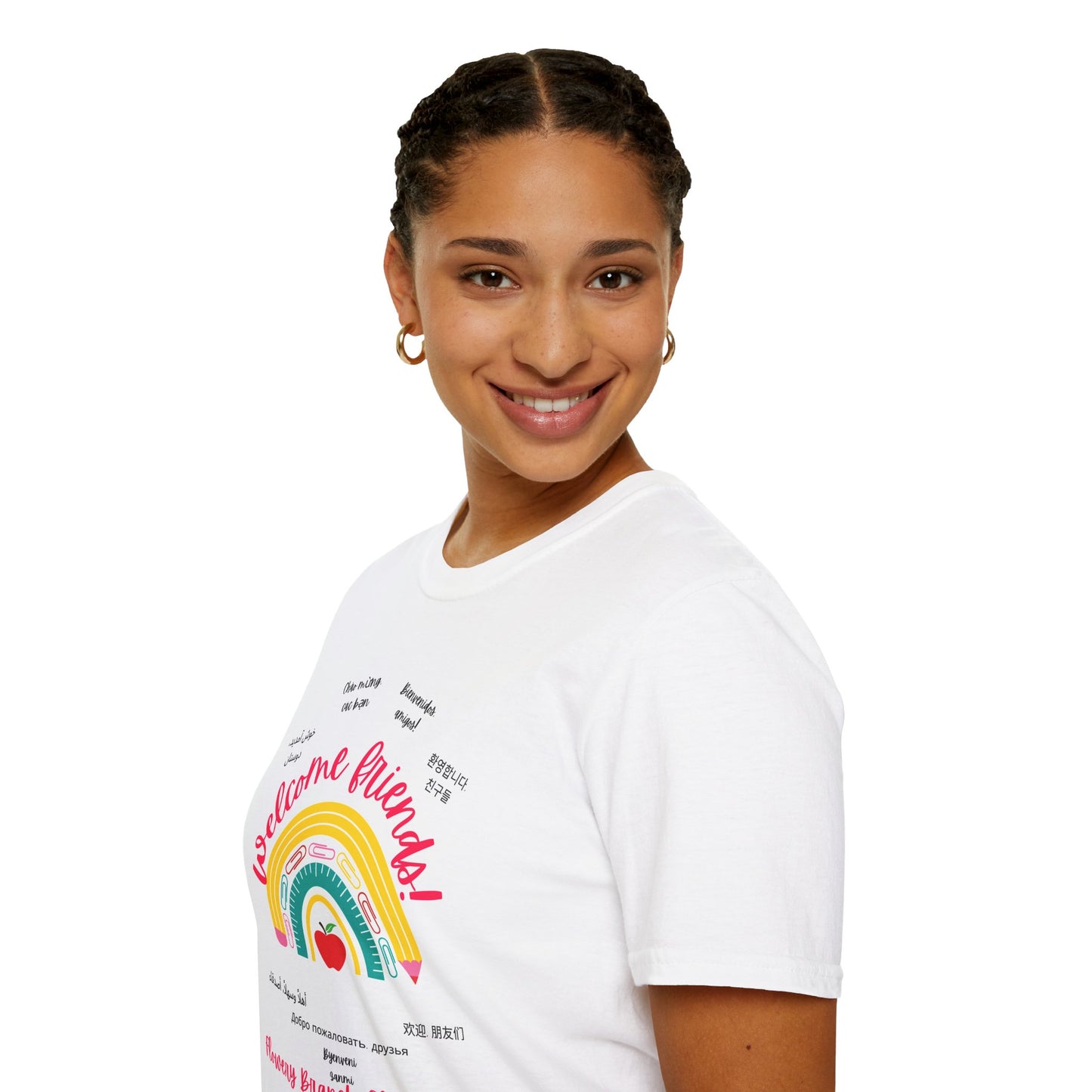 *FBES specific* Multilingual Welcome Friends Softstyle T-Shirt