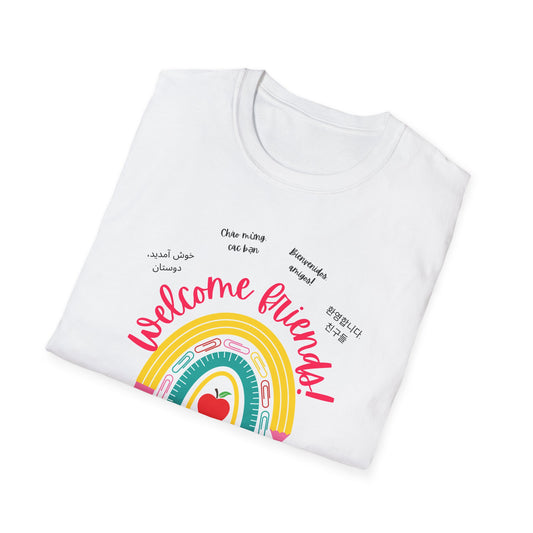 *FBES specific* Multilingual Welcome Friends Softstyle T-Shirt