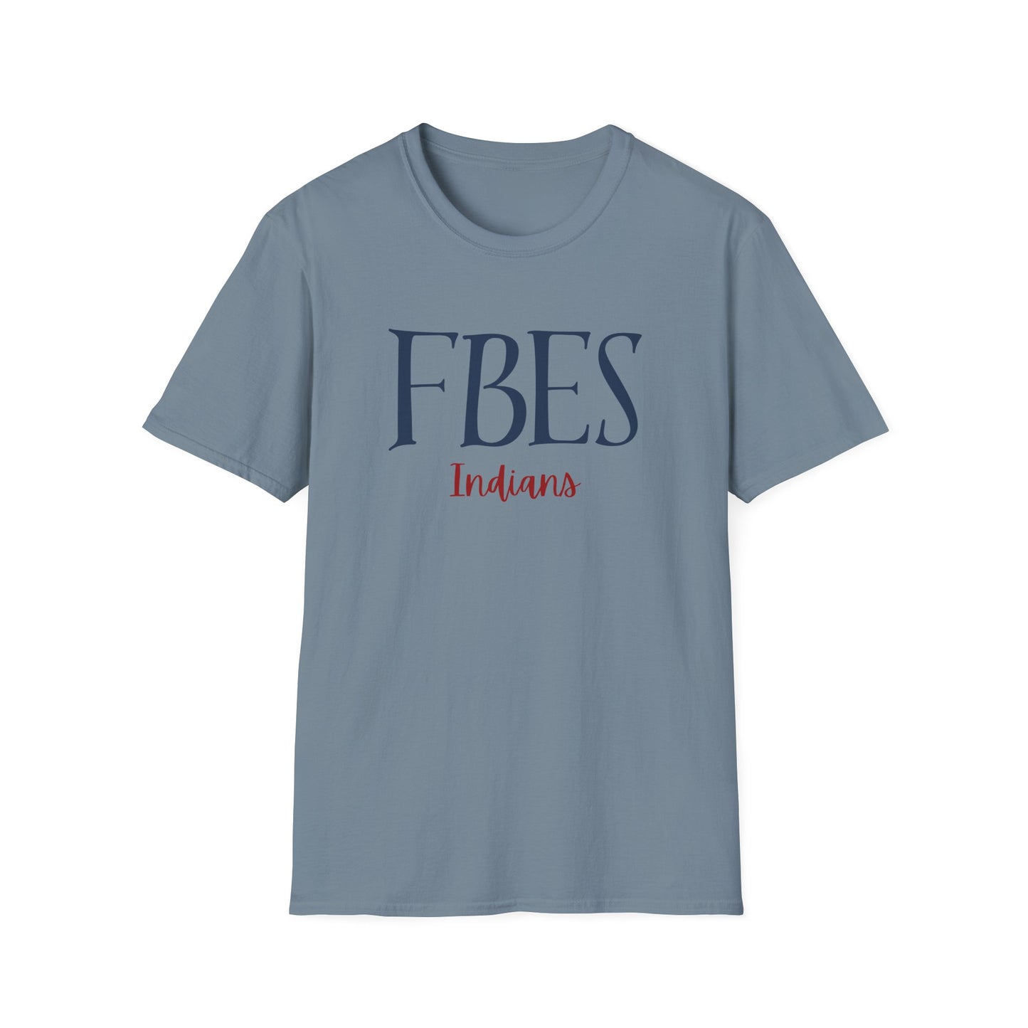 **FBES** Elementary Indians Unisex Softstyle T-Shirt, School Spirit Tee, Custom T-Shirt, Casual Wear, Student Apparel, Gift for Teachers