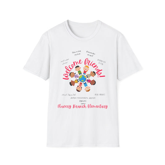 *FBES* Multilingual Welcome Friends Softstyle T-Shirt - ESOL Inclusion Back to School
