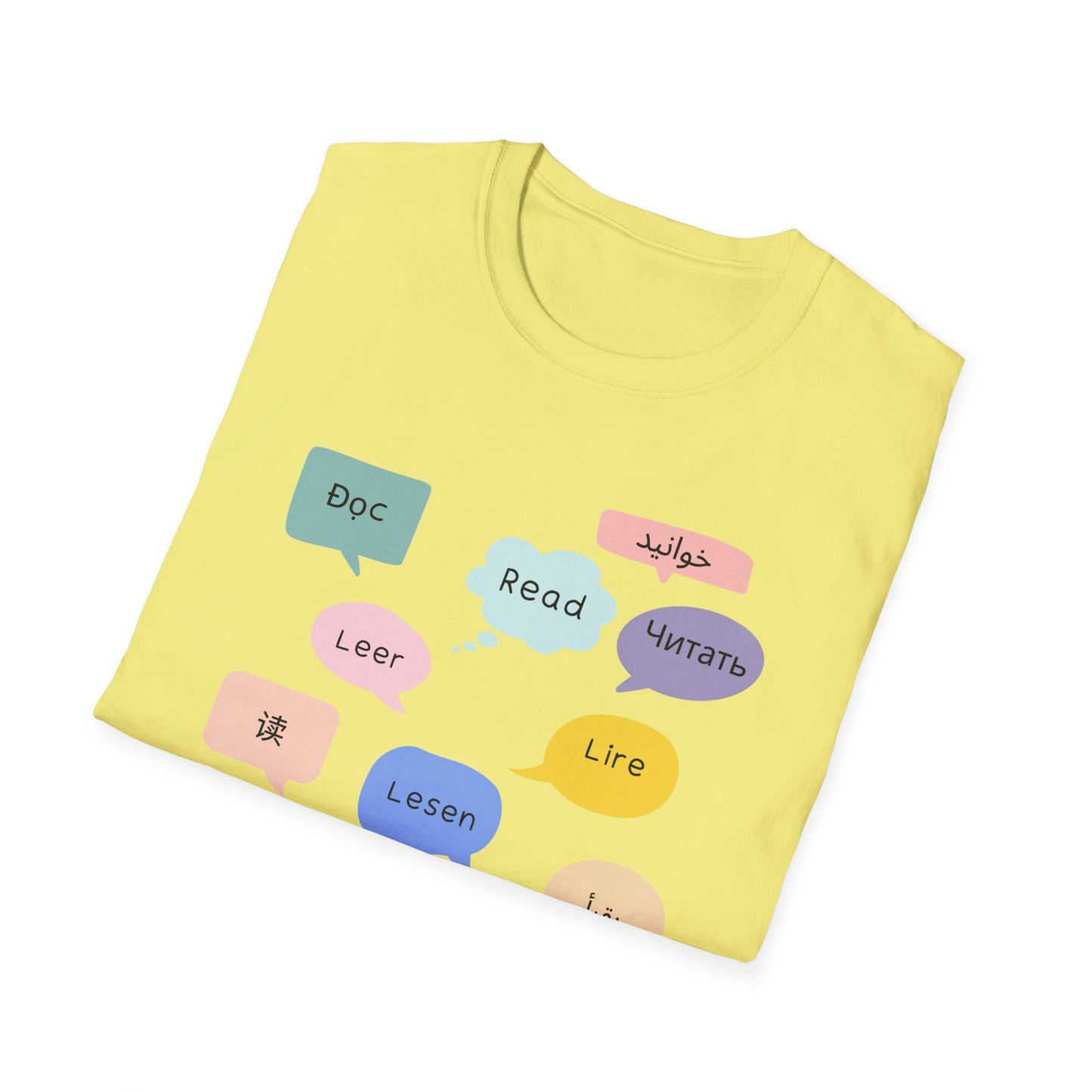 Multilingual Reading T-Shirt, Fun Language Tee, Book Lover Gift, Educational Shirt, Casual Wear for Readers
