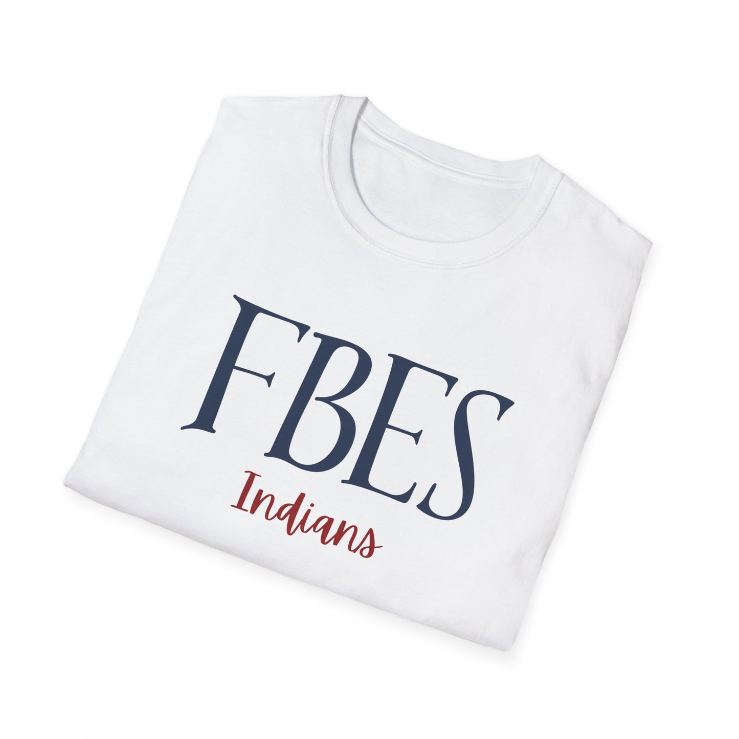 **FBES** Elementary Indians Unisex Softstyle T-Shirt, School Spirit Tee, Custom T-Shirt, Casual Wear, Student Apparel, Gift for Teachers
