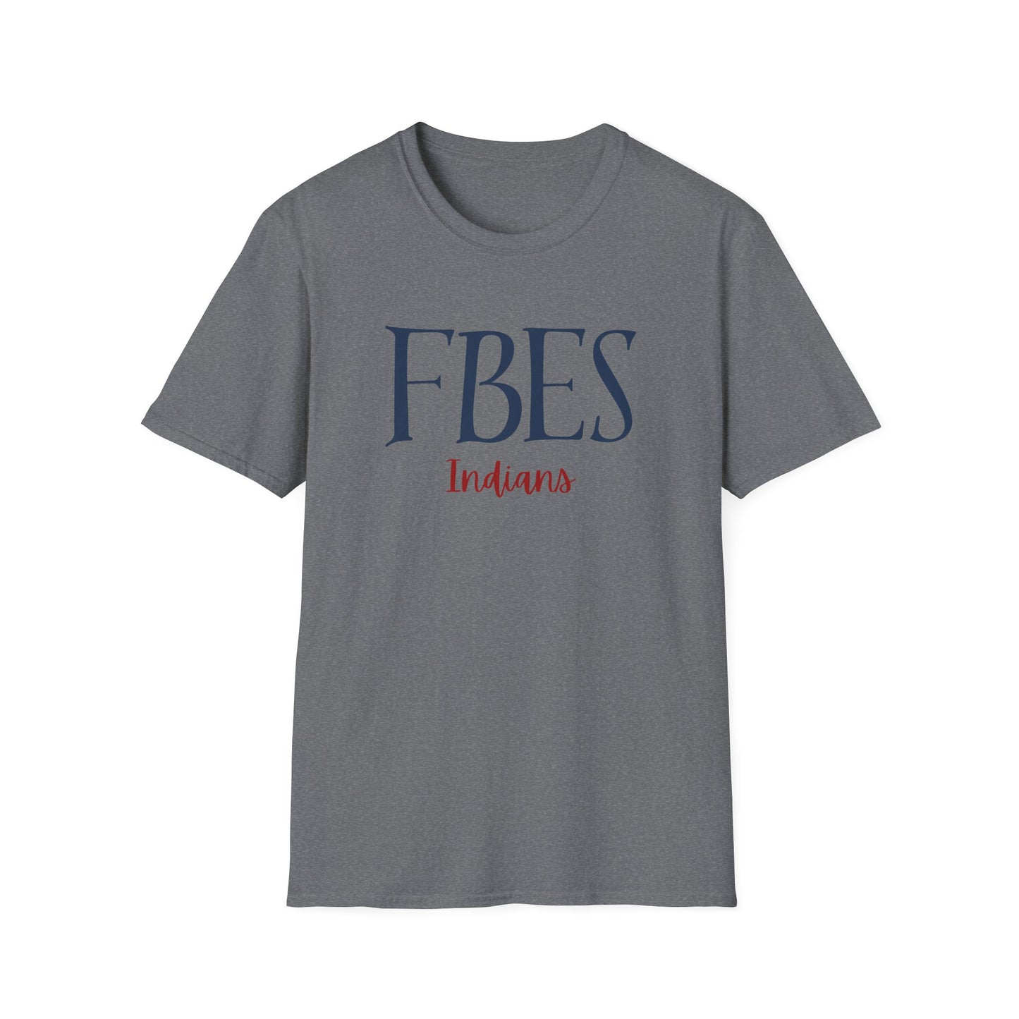**FBES** Elementary Indians Unisex Softstyle T-Shirt, School Spirit Tee, Custom T-Shirt, Casual Wear, Student Apparel, Gift for Teachers