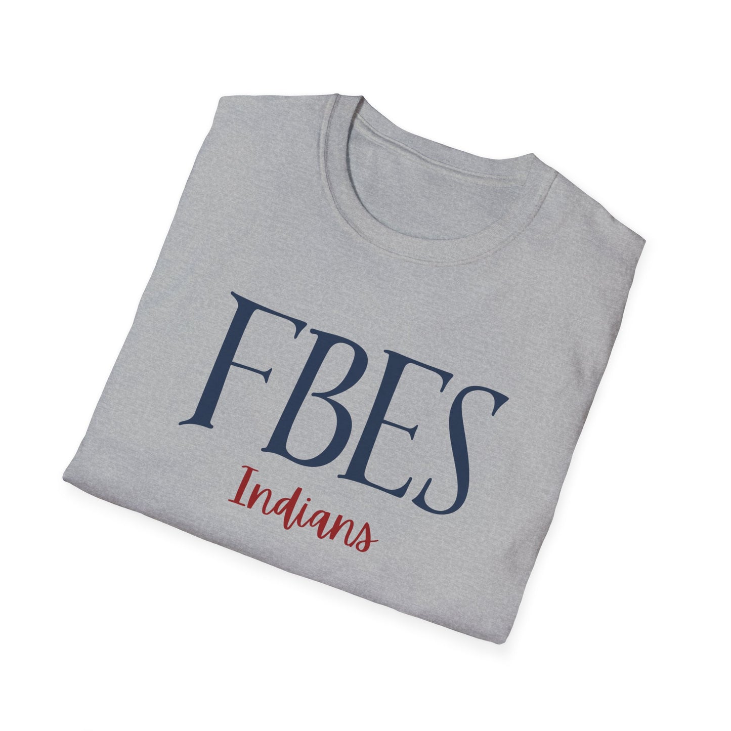**FBES** Elementary Indians Unisex Softstyle T-Shirt, School Spirit Tee, Custom T-Shirt, Casual Wear, Student Apparel, Gift for Teachers