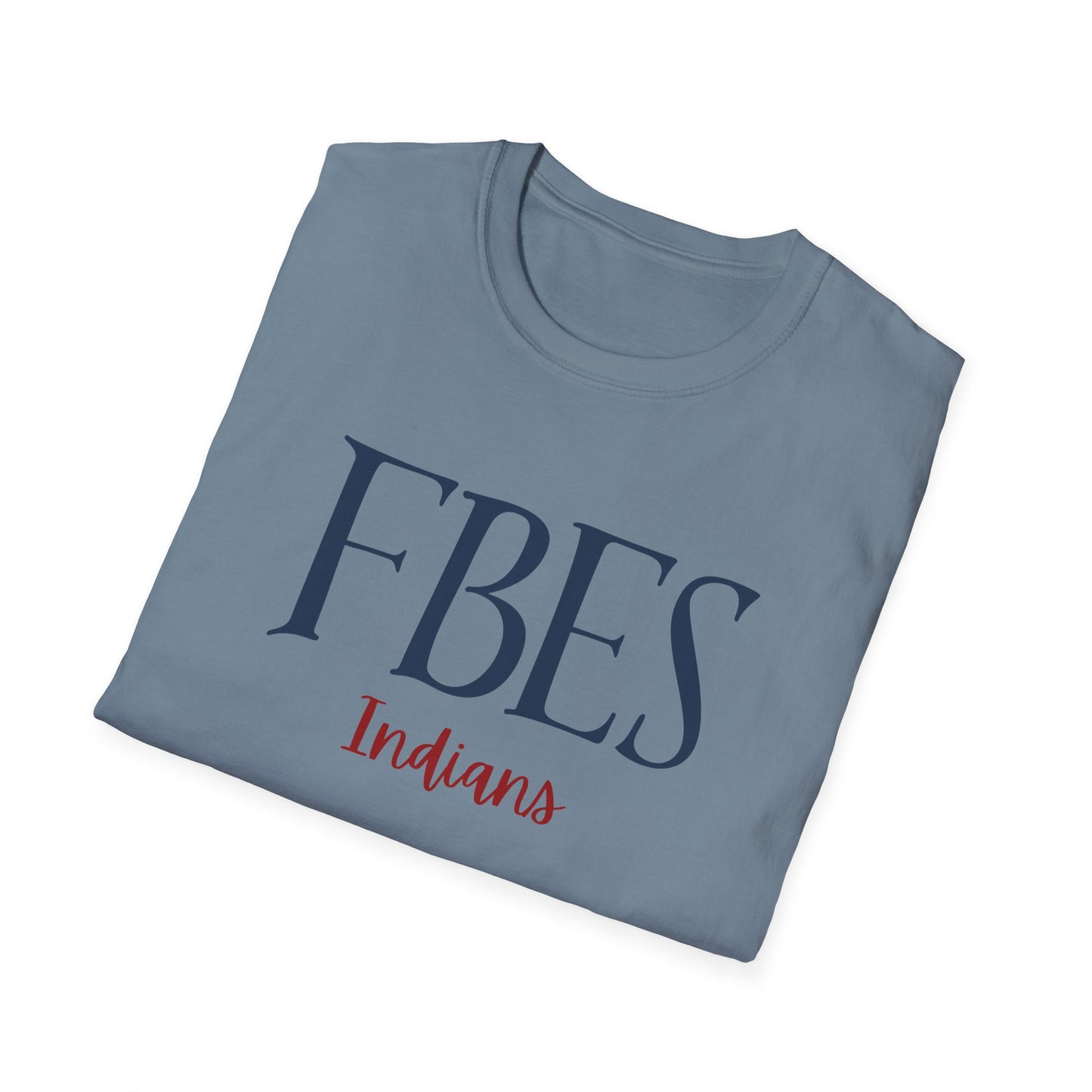 **FBES** Elementary Indians Unisex Softstyle T-Shirt, School Spirit Tee, Custom T-Shirt, Casual Wear, Student Apparel, Gift for Teachers